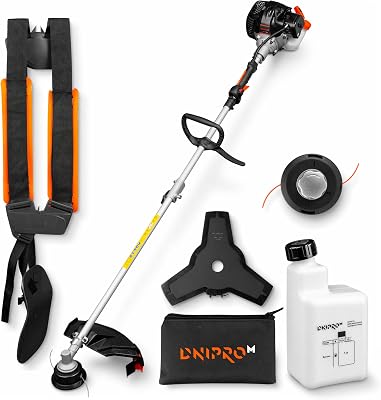Desbrozadora de Gasolina, 32,6 CC, 1,1 kW (1,5 HP), Hilo 430 mm, Disco de Acero 255 mm, 7,1 kg, Arnés Mochila, Empuñadura Tipo D y Easy Start - 33M