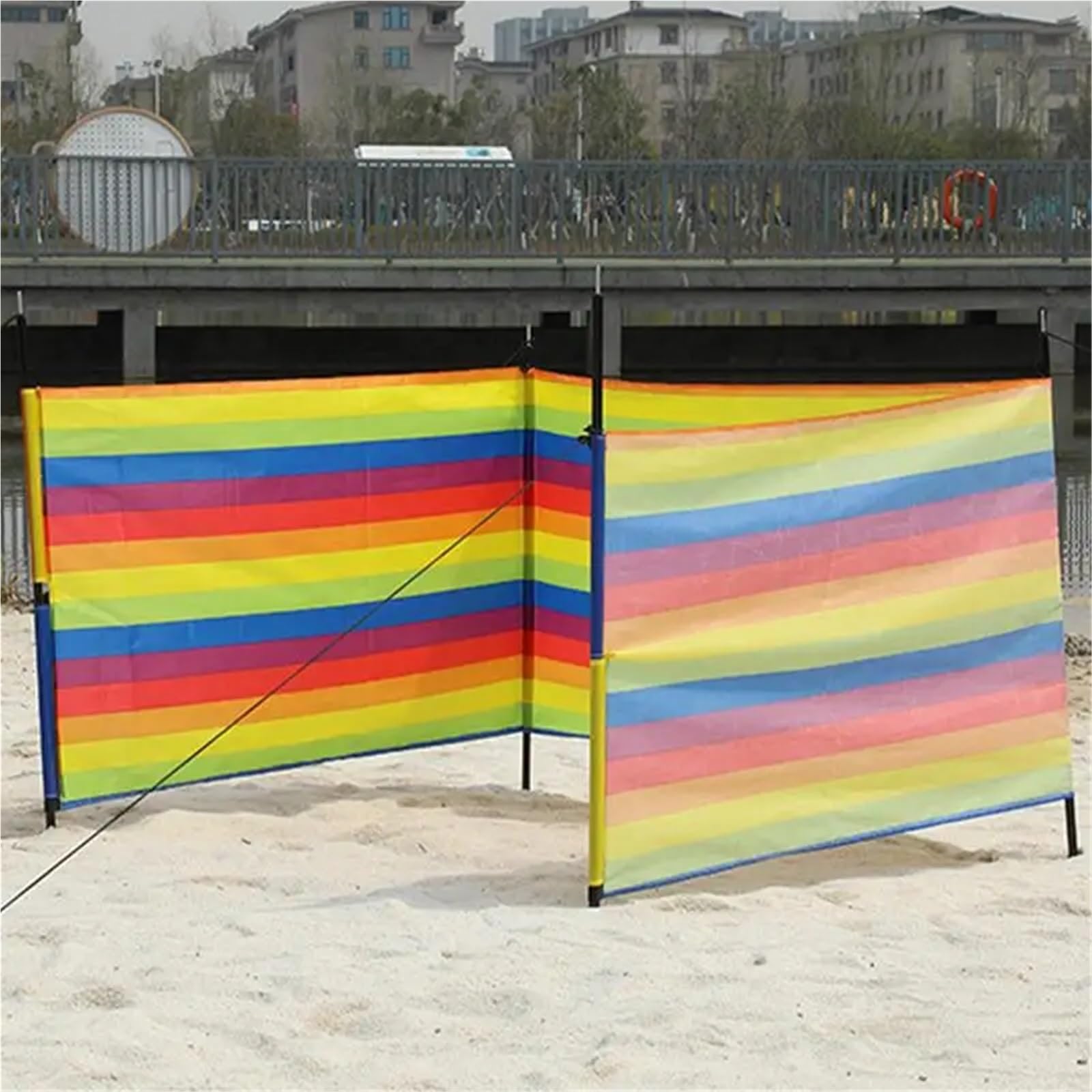 Paravento da Spiaggia Barriera frangivento for Campeggio, Protezione Privacy, Tenda da Sole Antivento Portatile, for Spiaggia, ...(S)