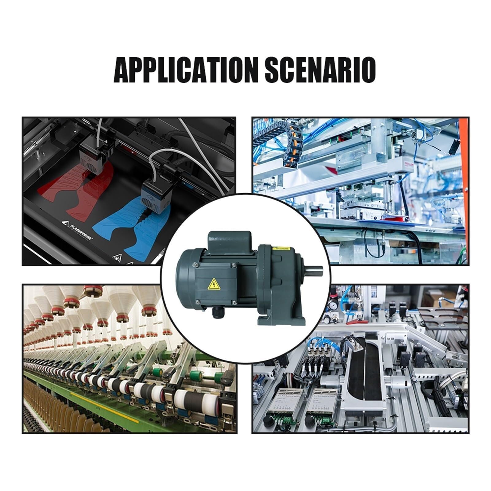 Caja de cambios, Motor Reductor De Engranajes Monofásico Horizontal, Regulación Velocidad Frecuencia Variable, CA Pequeño, 200W, Con Eje 22mm,para robot de coche RC