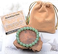 Vista 159 de MASSIVE BEADS Pulsera elástica de yoga hecha a mano con piedra natural, cristal curativo, energía, regalos para adultos unisex de 0.157 in, 0.236