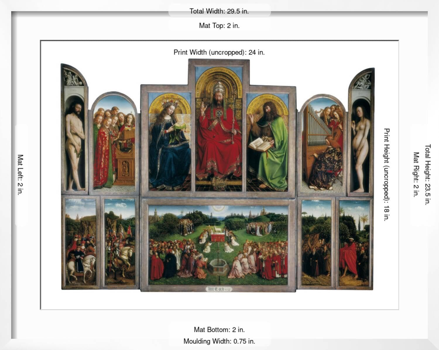 Amazon.com: ART.COM Wall Art Print The Ghent Altarpiece or