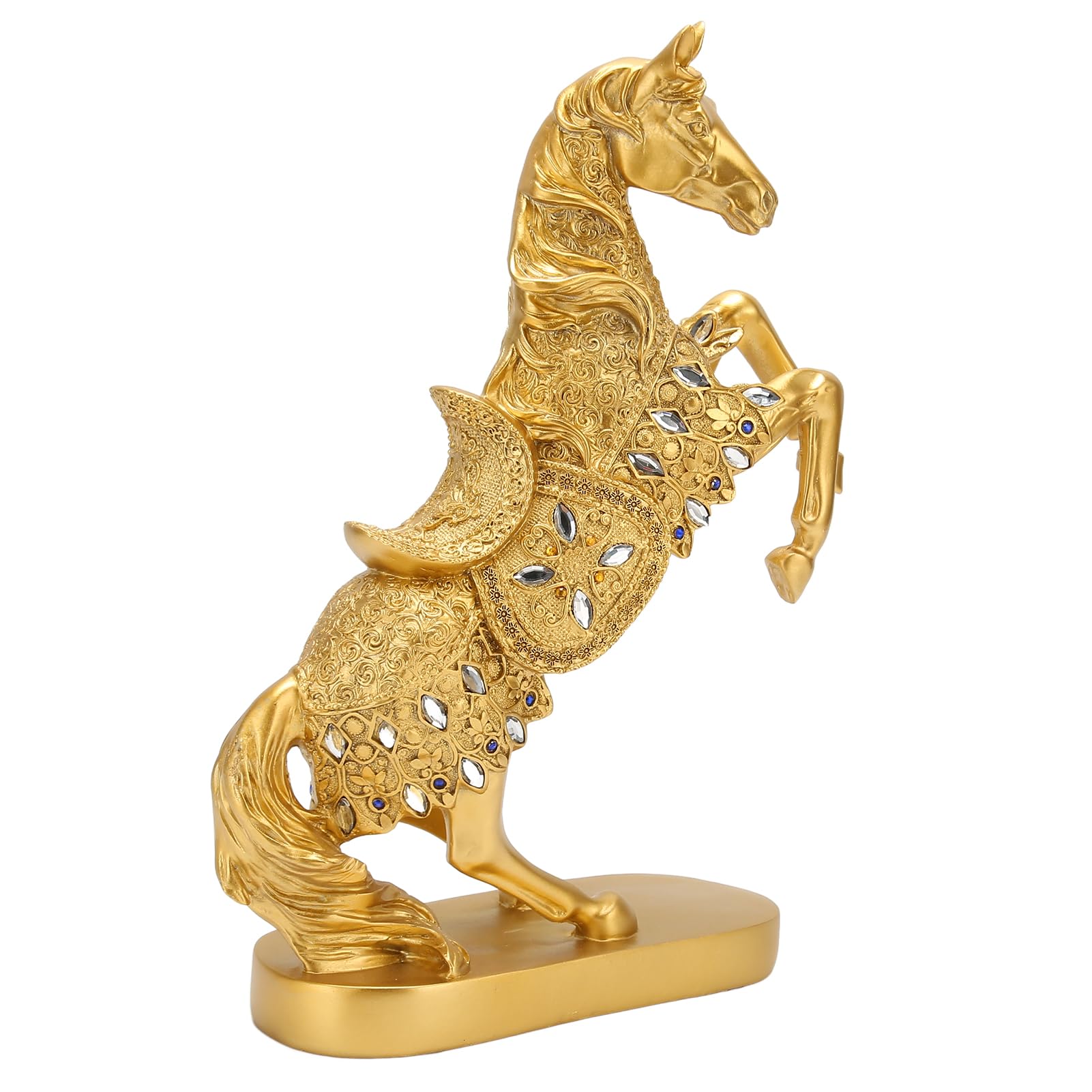 ゴールド馬の置物 約10cm Amazon.co.jp: ゴールドの馬の像の置物、樹脂の馬のアートの置物、立ち
