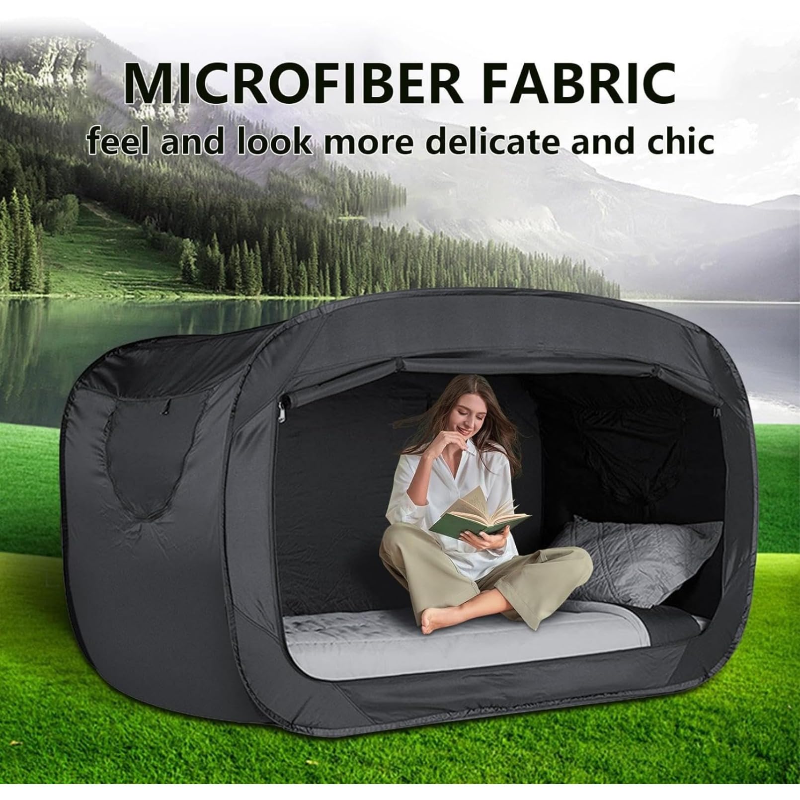 Amazon｜ポップベッドテント、屋内屋外ポップアップベッドキャノピー