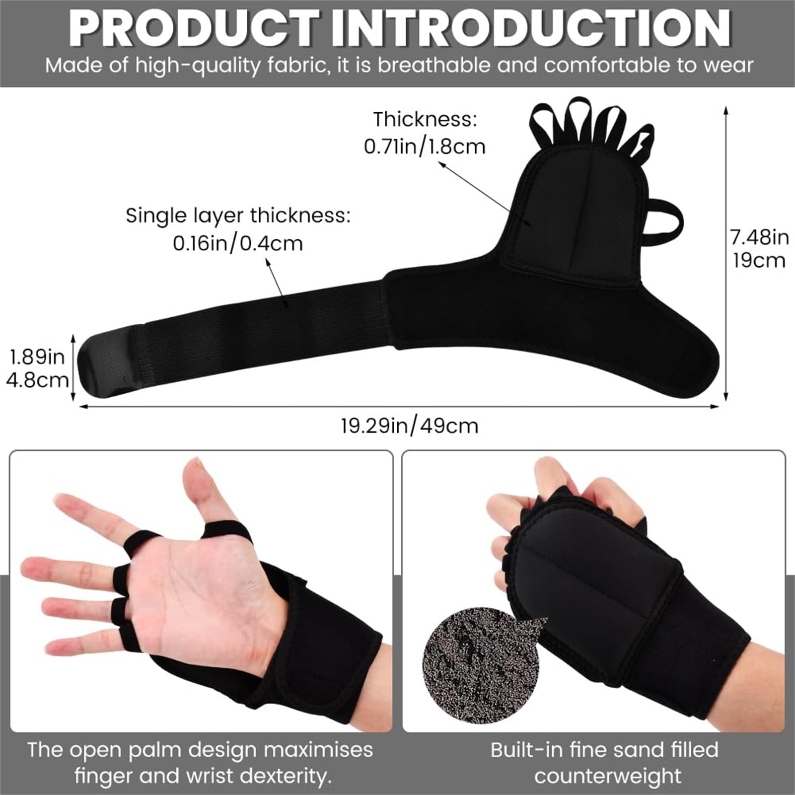 2pieza guantes con temblores, dispositivos para pacientes con Parkinson, movilidad mejorada de mano/muñeca, agarre de mano y entrenamiento de fuerza