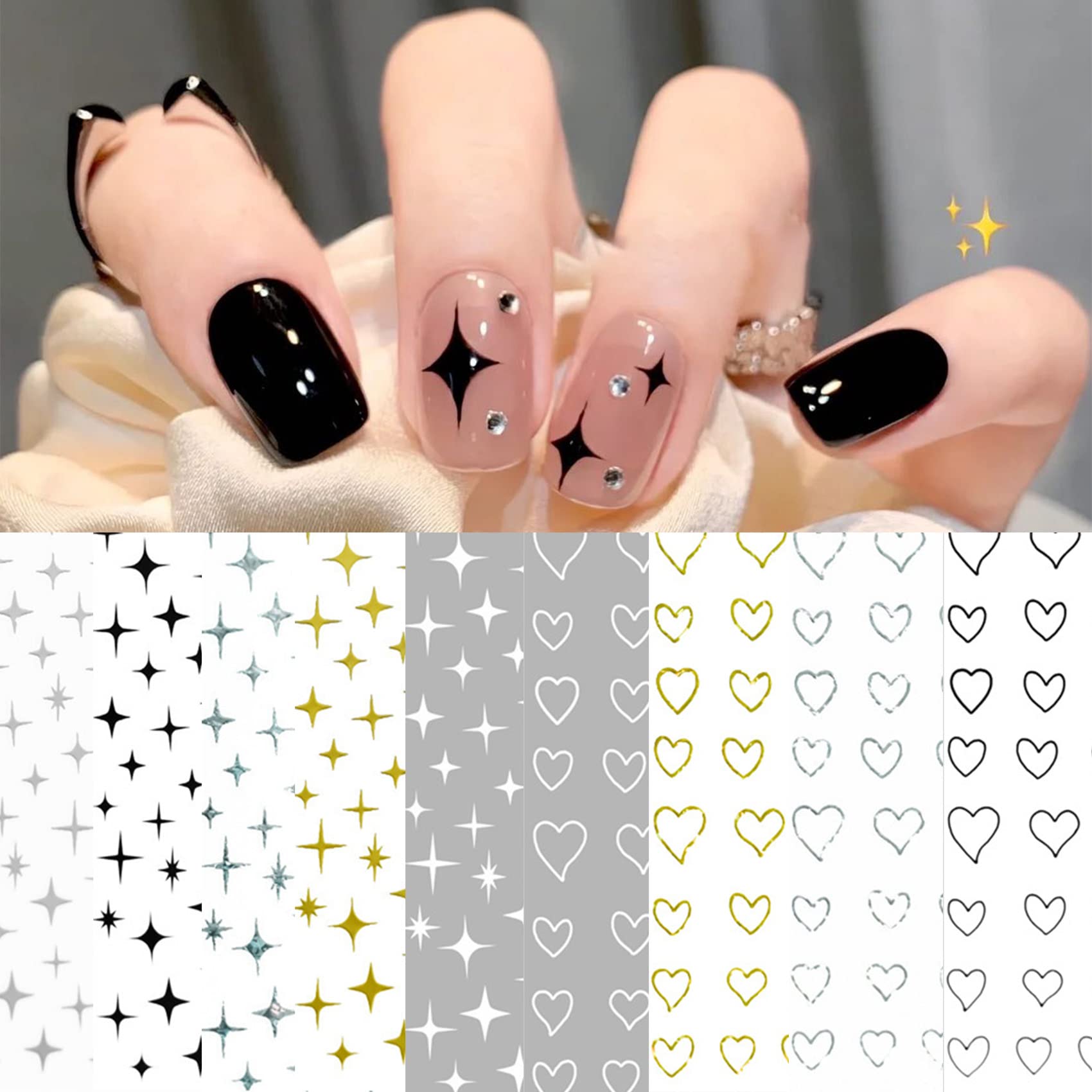Amazon.co.jp: 9枚 ネイル パーツ ネイルシール ネイルステッカー