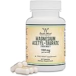 Magnesium Acetyl-Taurate (ATA MG, TauroMag) Novel and Patented Form of Magnesium for PMS and Cramp Relief (60 Capsules, 350mg) PMS Relief Magnesium Supplement by Double Wood Supplements