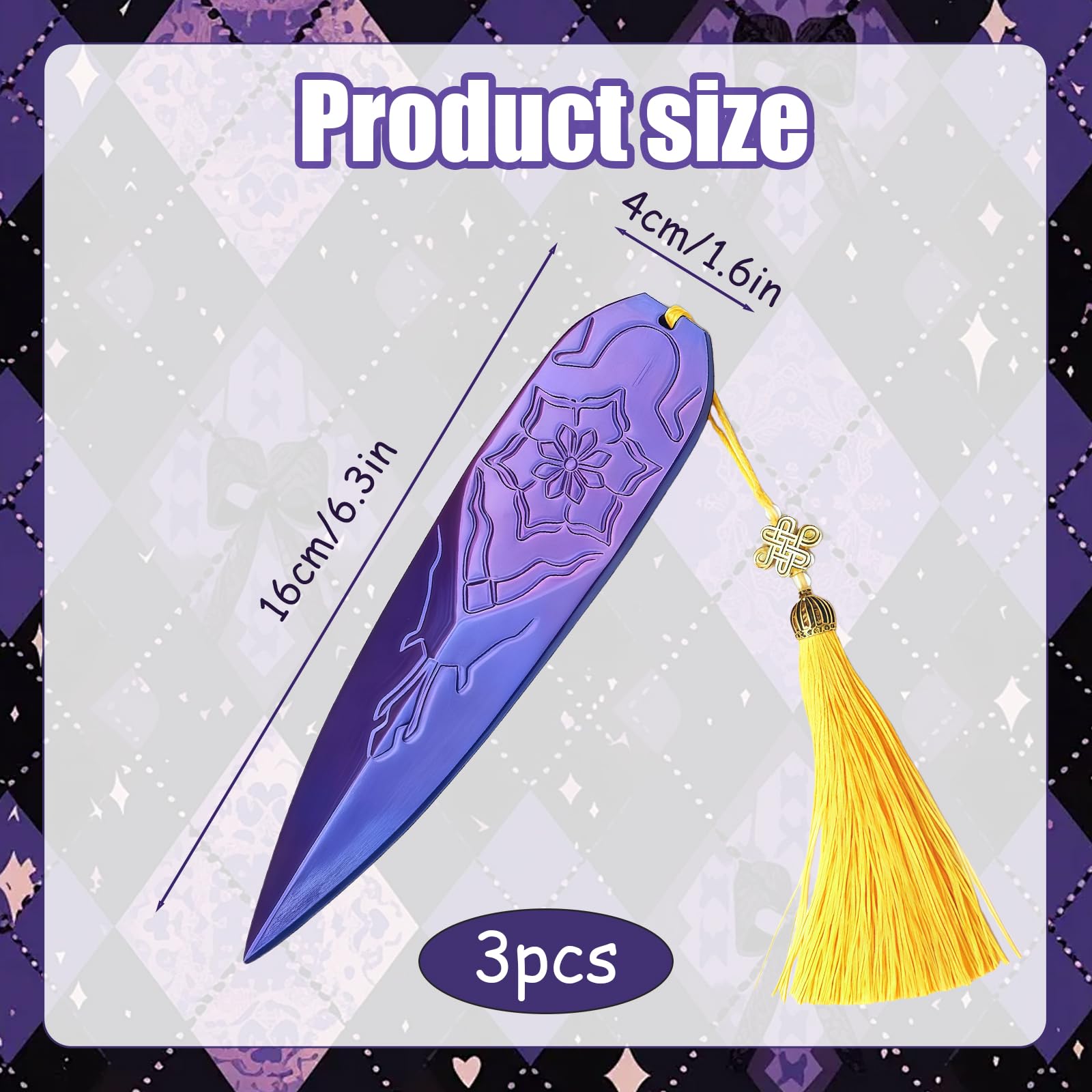 MUNSKT 3PCS Zoe-y's Prop Replicas, Zoe-y's Daggers, Halloween Props Zo-Ey's k/Pop D-emons H-unters Wea-Pon - Image 2
