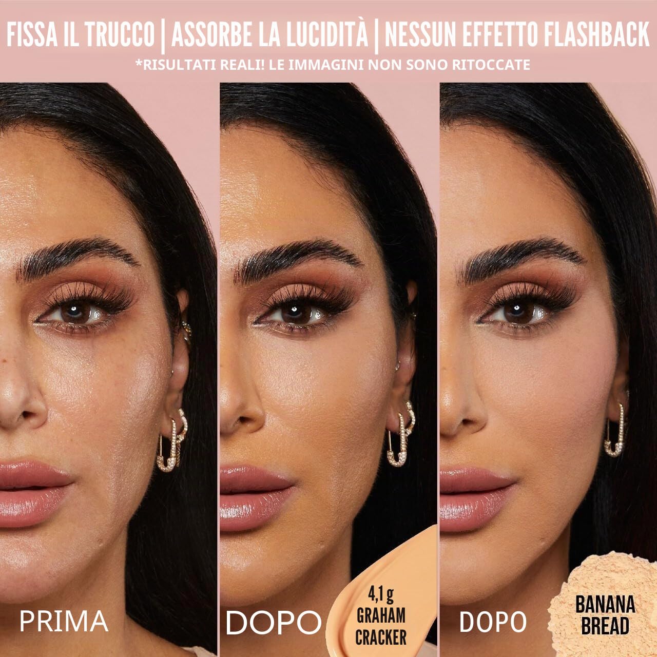 Huda Beauty, Cipria in polvere libera Easy Bake, 20 g, tonalità Pound Cake