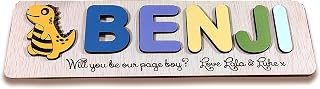 Dinosaur Will You Be Our Ring Bearer, Personalized Animals Page Boy Gift Puzzle, Usher Proposal Puzzle, Junior Groomsman Proposal Gifts