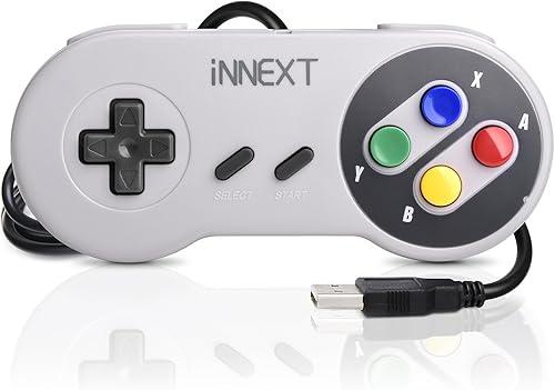 Vista 8 de Paquete de 2 controladores SNES, SAFFUN Retro USB Super Classic Controller para PC, Mac, Linux, Raspberry Pi 3, Sega Genesis Higan