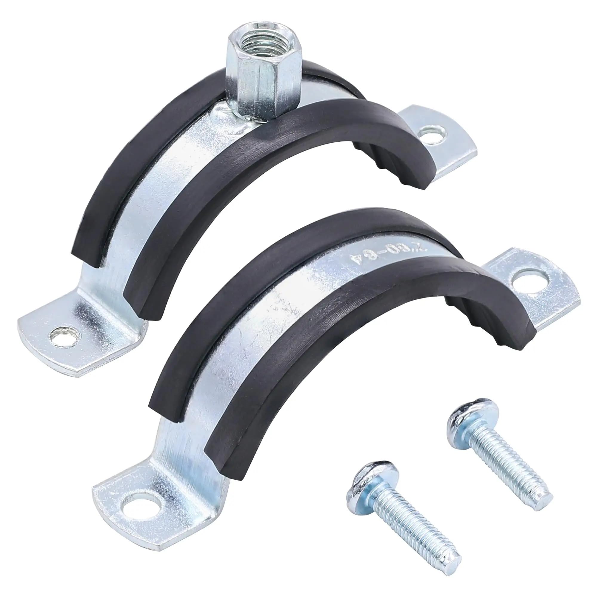 Gancio di supporto staffa morsetto for tubo con gomma M8 M10 femmina for diametro esterno 20-160 mm 2 pezzi(50mm)