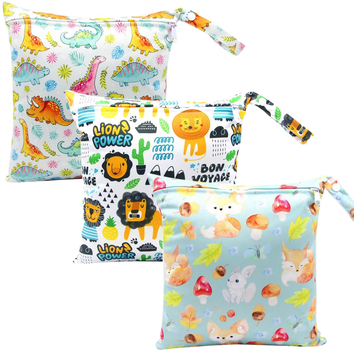 3 Wetbag Pannolini Riutilizzabili - Borse Impermeabili Per Pannolini Con Zip, Per Viaggi E Gym - Foto 10