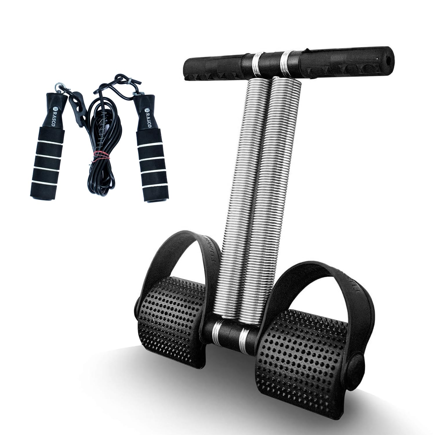 Gym KIT of Double Spring Tummy TRIMEMR with Jumping Rope for Men and Women Fitness Accessory Kit Kit Black (B0D3V9D4TC) Amazon Price History, Amazon Price Tracker