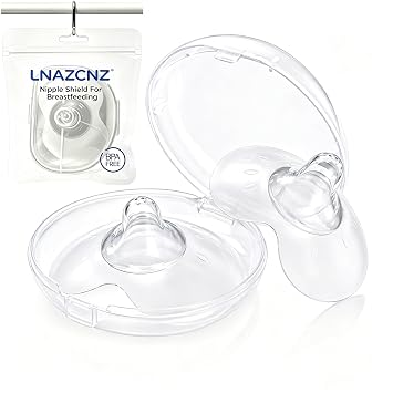 Nipple Shields for Breastfeeding, Nippleshield, 100% Food-Grade Silicone, Gentle & Soft for Nursing Moms, BPA/BPS-Free, Includes Carry Case, 13mm, 2 Count
