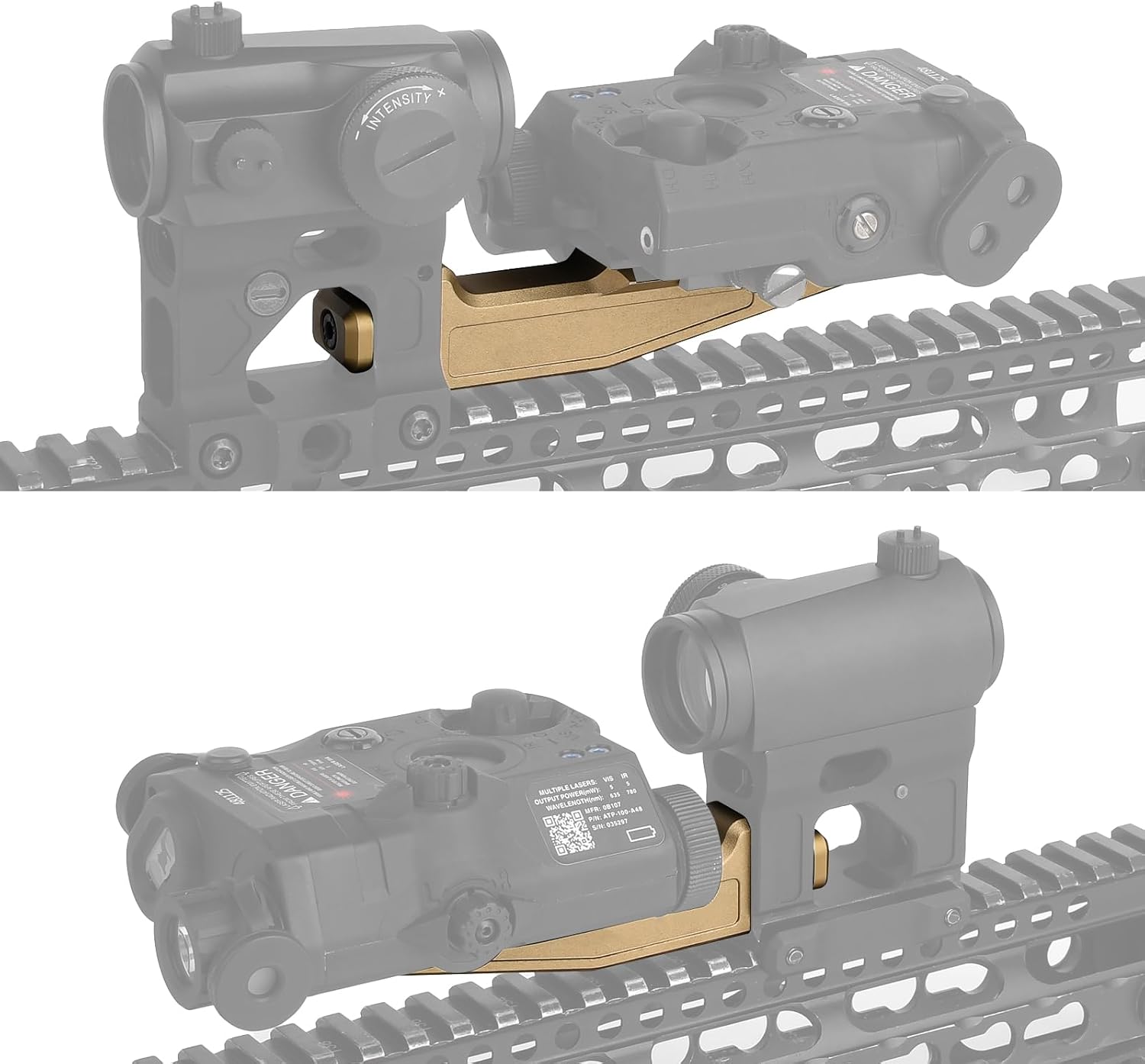 Red Dot Riser Mount Extended Rail, Airsoft Accessories Red Dot Riser Front Extension Rail for PEQ/NGAL