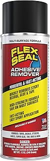Flex Seal Adhesive Remover Spray, Heavy Duty Multi-Surface Residue Cleaner for Stickers, Labels, Decals, Tape & Super Glue; Safe on Glass, Plastic, Metal, Painted Finishes, Sealed Wood, 12 oz, 1-Pack