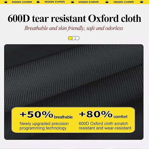 Miniatura 3 de Sillas plegables para acampar al aire libre, paquete de 2, silla de respaldo alto ajustable de 3 etapas, soporta 660 libras, cómodo cojín de esponja