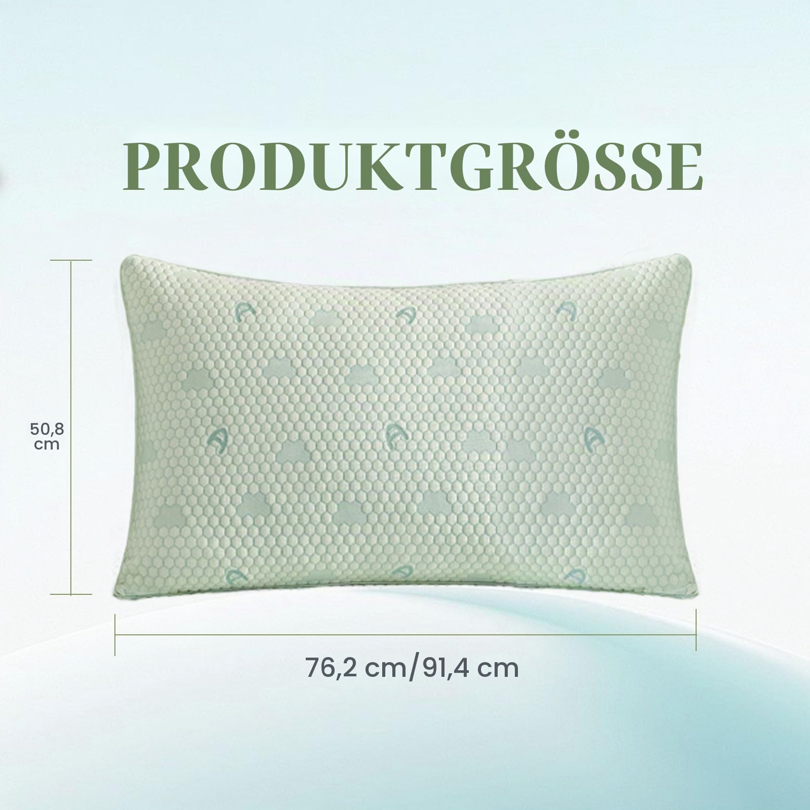 ACCURATEX Kühlendes Memory Foam Kissen 40×80 cm 2er Set, höhenverstellbar | beidseitig kühlend, zerkleinerte Memoryschaum-Füllung, Nacken- & Schulterentlastung, für Rücken- & Bauchschläfer, OEKO-TEX