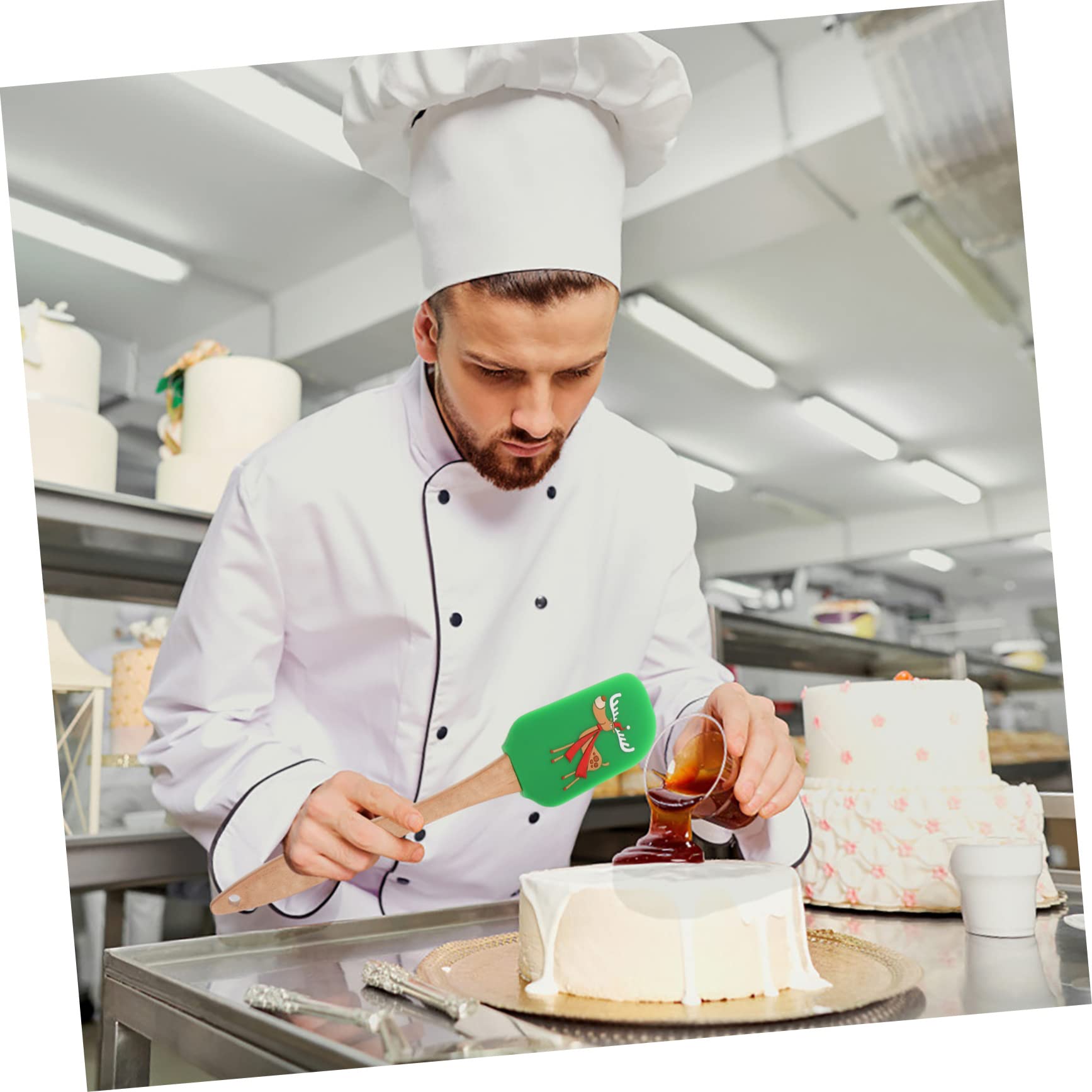 Zerodeko 4piezas Raspador de Mantequilla de Silicona Espátula para Hornear para Tartas Espátula de Silicona Práctica para Cocina