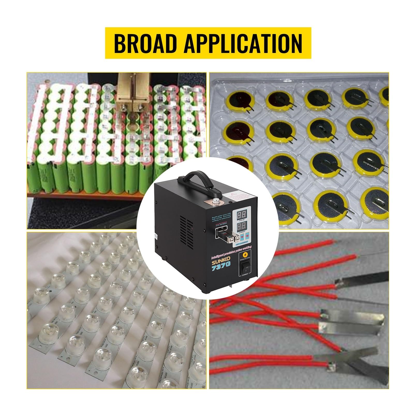 737G Spot Welder Automatic Welding Machine For 18650 Lithium Battery Pack 1.5KW LED Illumination Double Pulse For Industry