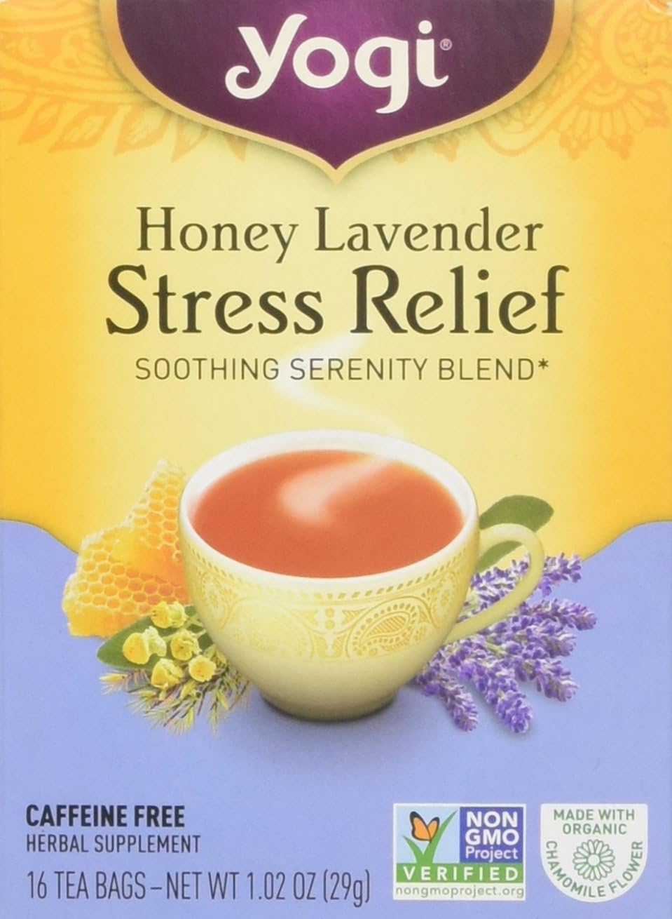 YogiTea - Honey Lavender Stress Relief Tea 16 bag