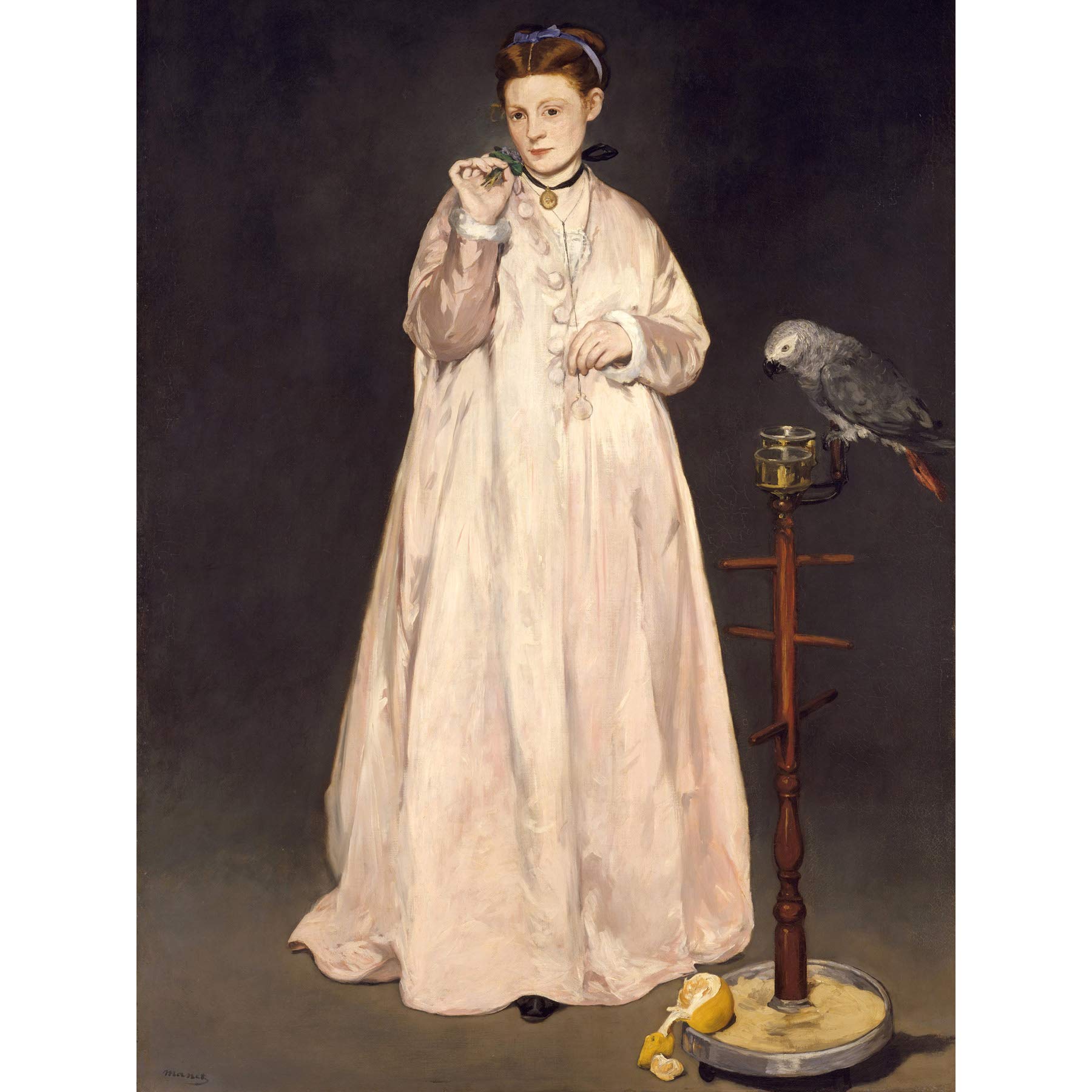 Edouard Manet Young Lady In 1866 Large Wall Art Print Canvas Premium Poster Mural