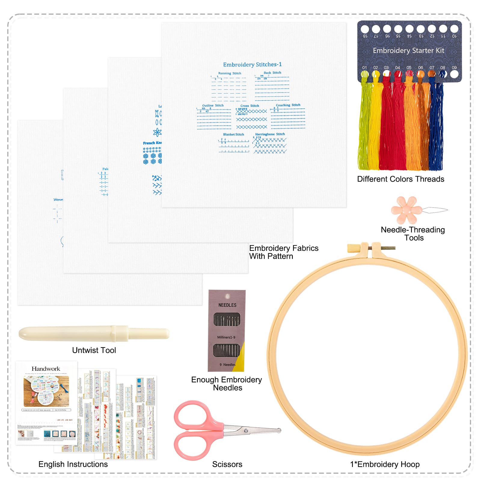 MWOOT Kit De Broderie Au Point De Croix Pour Débutants Et Adultes