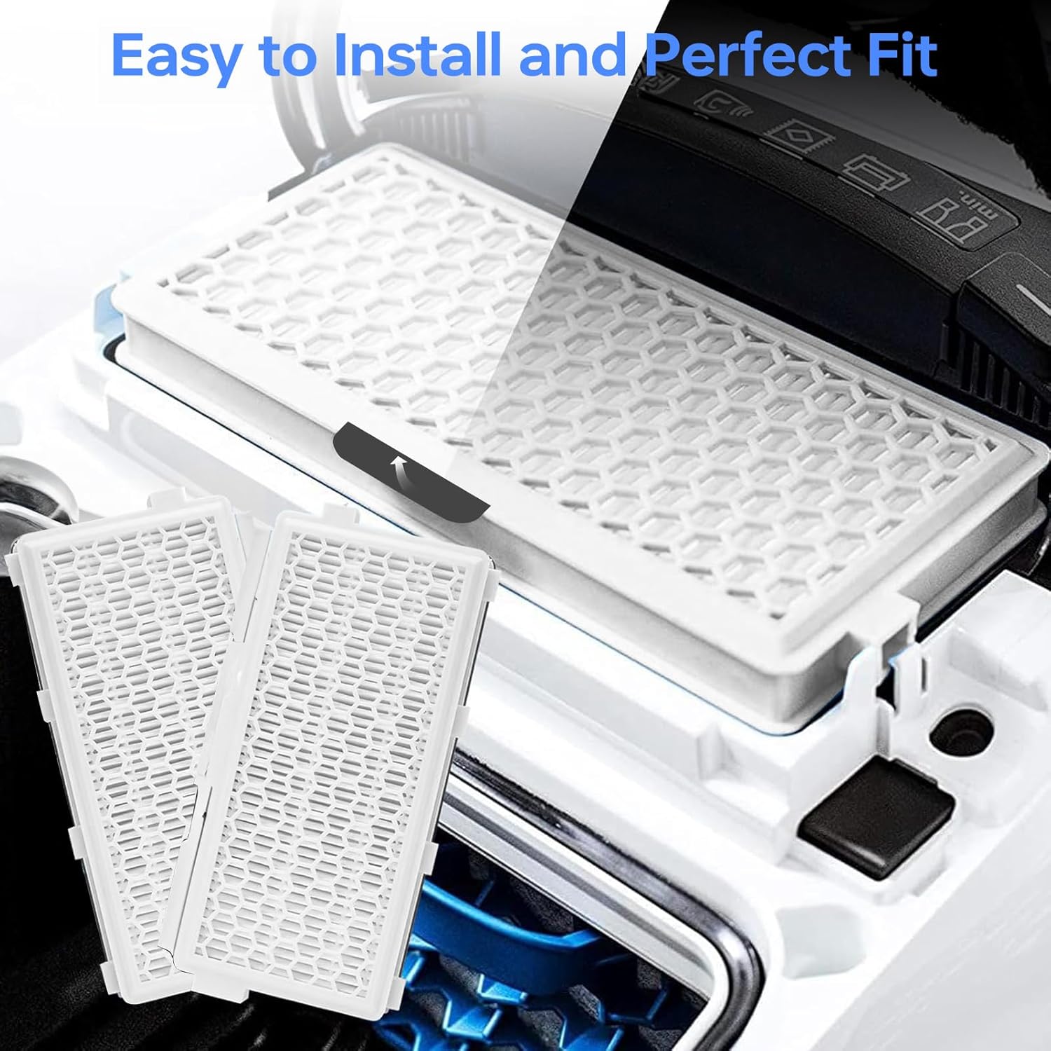 Airclean 50 Filter Replacement Compatible with Miele Active SF-HA50 S4 S5 S6 S8 S8000 S8999 S6000 S6999 S5000 S5999 S4000 S4999, Complete C2 C3 Vacuum Cleaner (4 Packs)