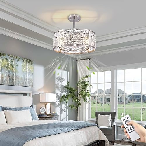 Miniatura 2 de Ventiladores de techo con luces ventilador de techo de montaje empotrado con control remoto ventilador de techo moderno de 6 velocidades para