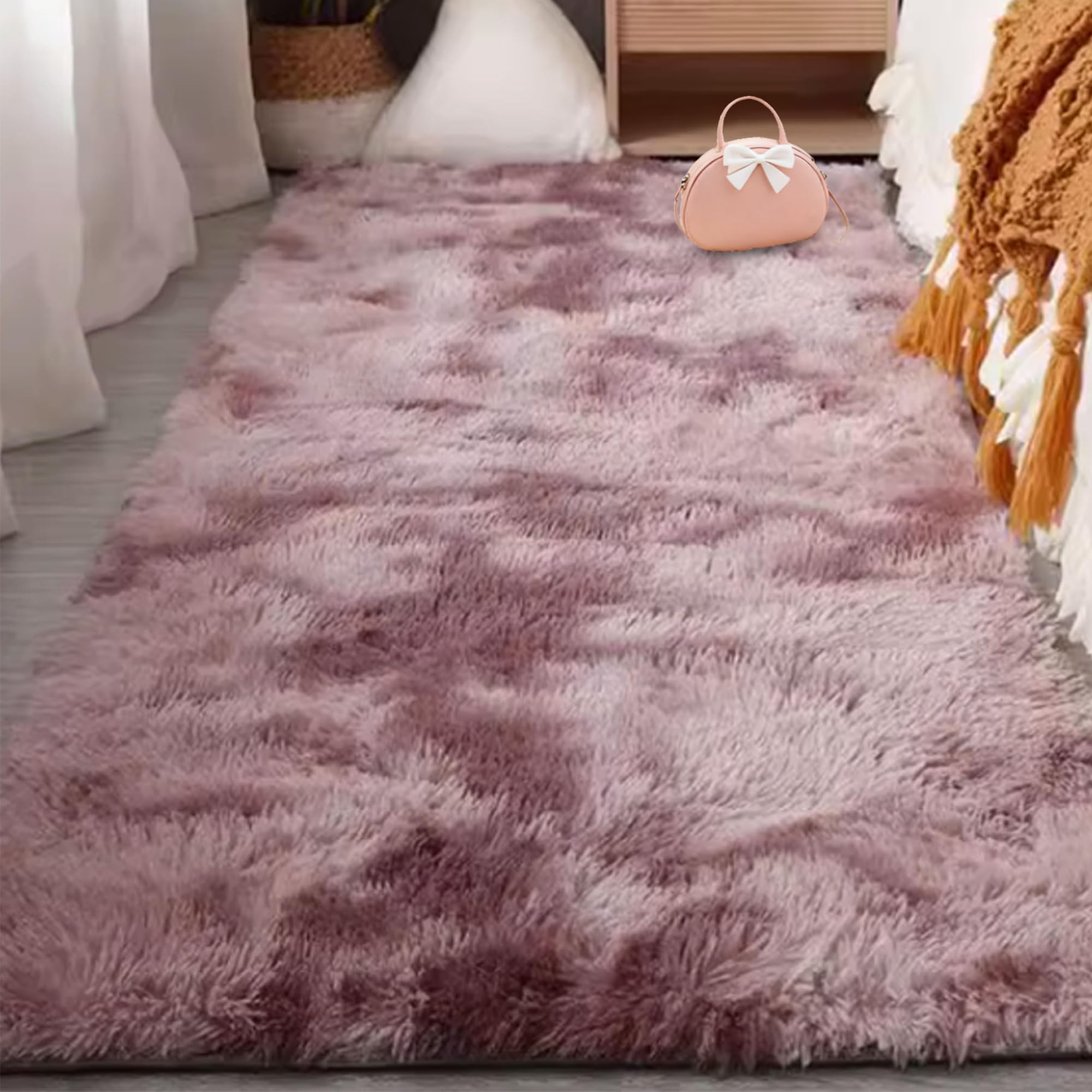 Tapis salon 160 x 210 cm moelleux et épais en finition grand confort