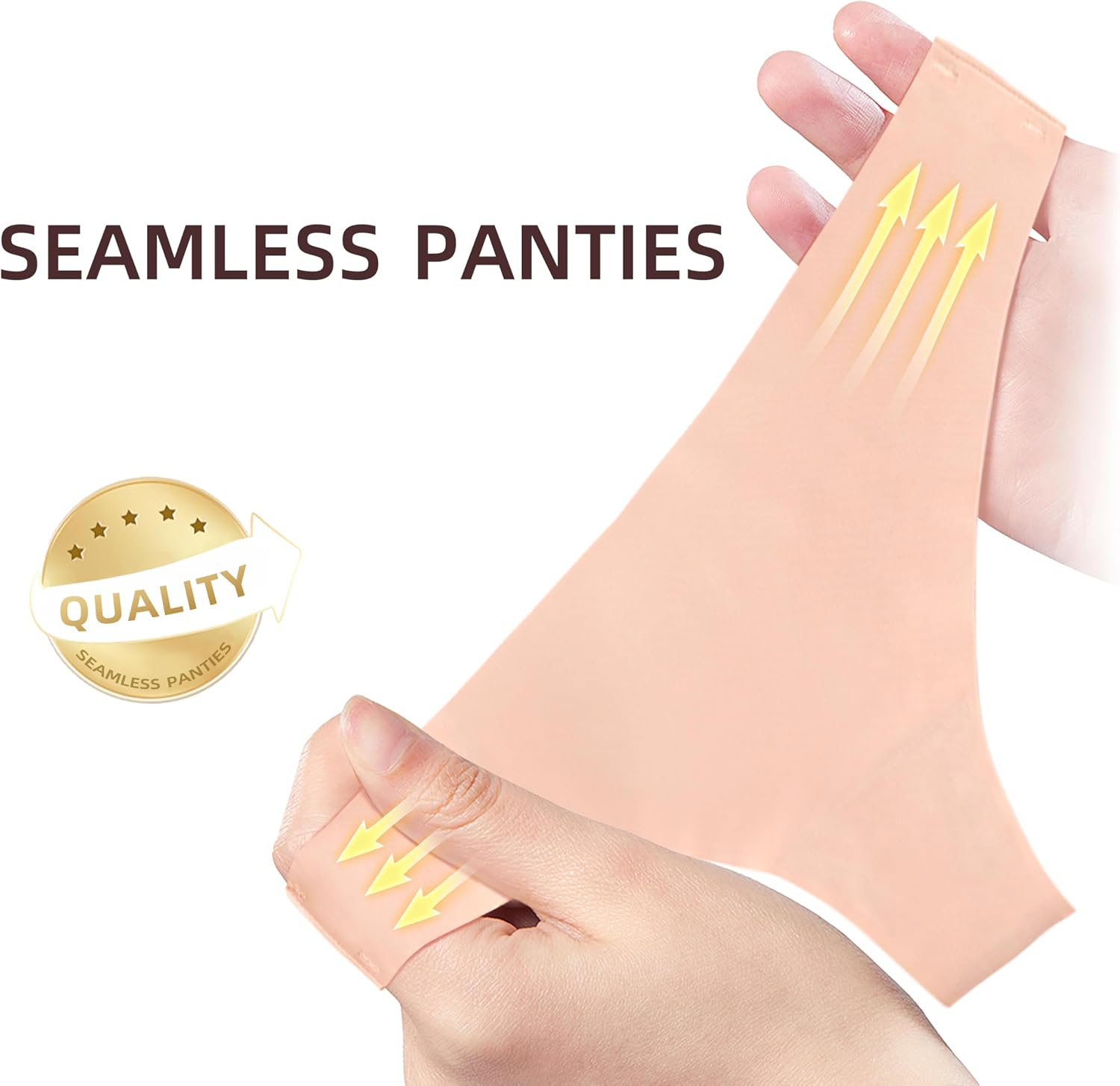 Seamless Thongs For Women V-waisted No Show Thong Seamless Panties Breathable Comfortable Underwear Womens 4-Pack.