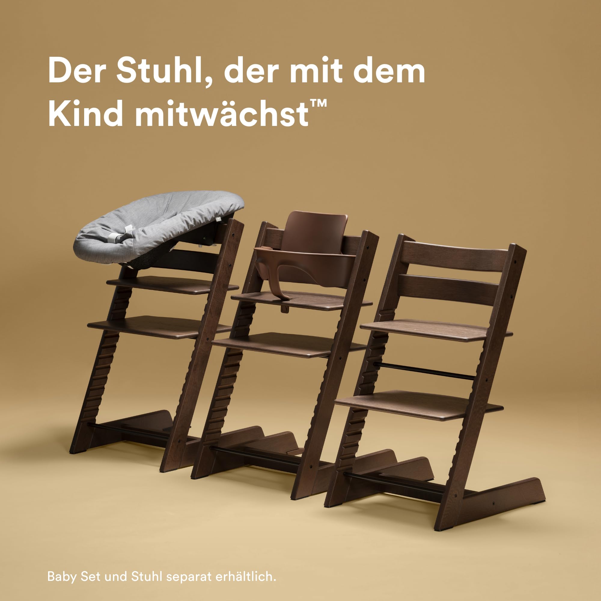 Tripp Trapp Newborn Set, Anthracite - Verwandle den Tripp Trapp Stuhl in einen Babysitz für Neugeborene bis zu 9 kg - Gemütlich, sicher & einfach zu verwenden - Kompatibel mit Modellen nach Mai 2003