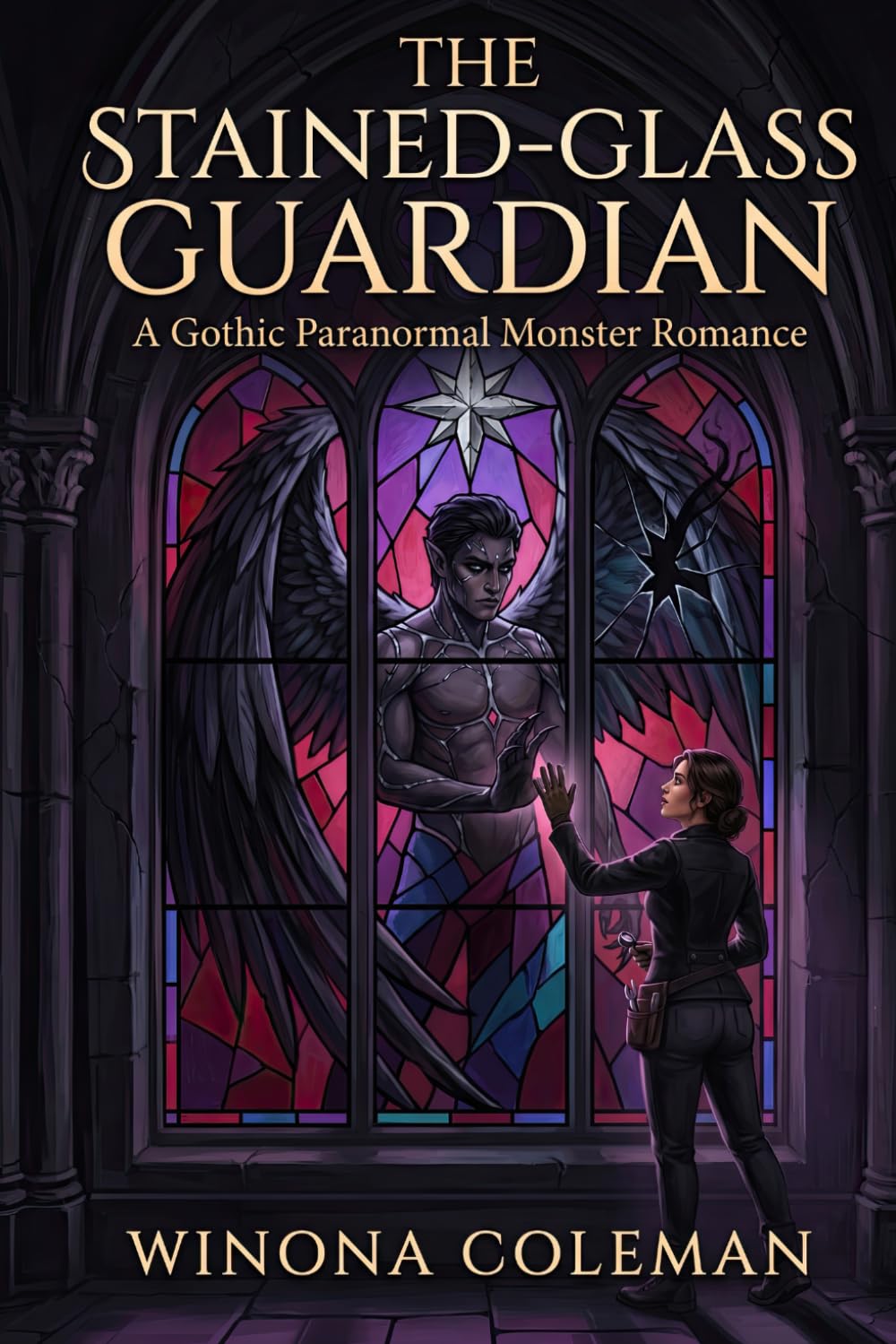The Stained Glass Guardian: A Gothic Paranormal Monster Romance (The Cursed Guardians of Ashborne)