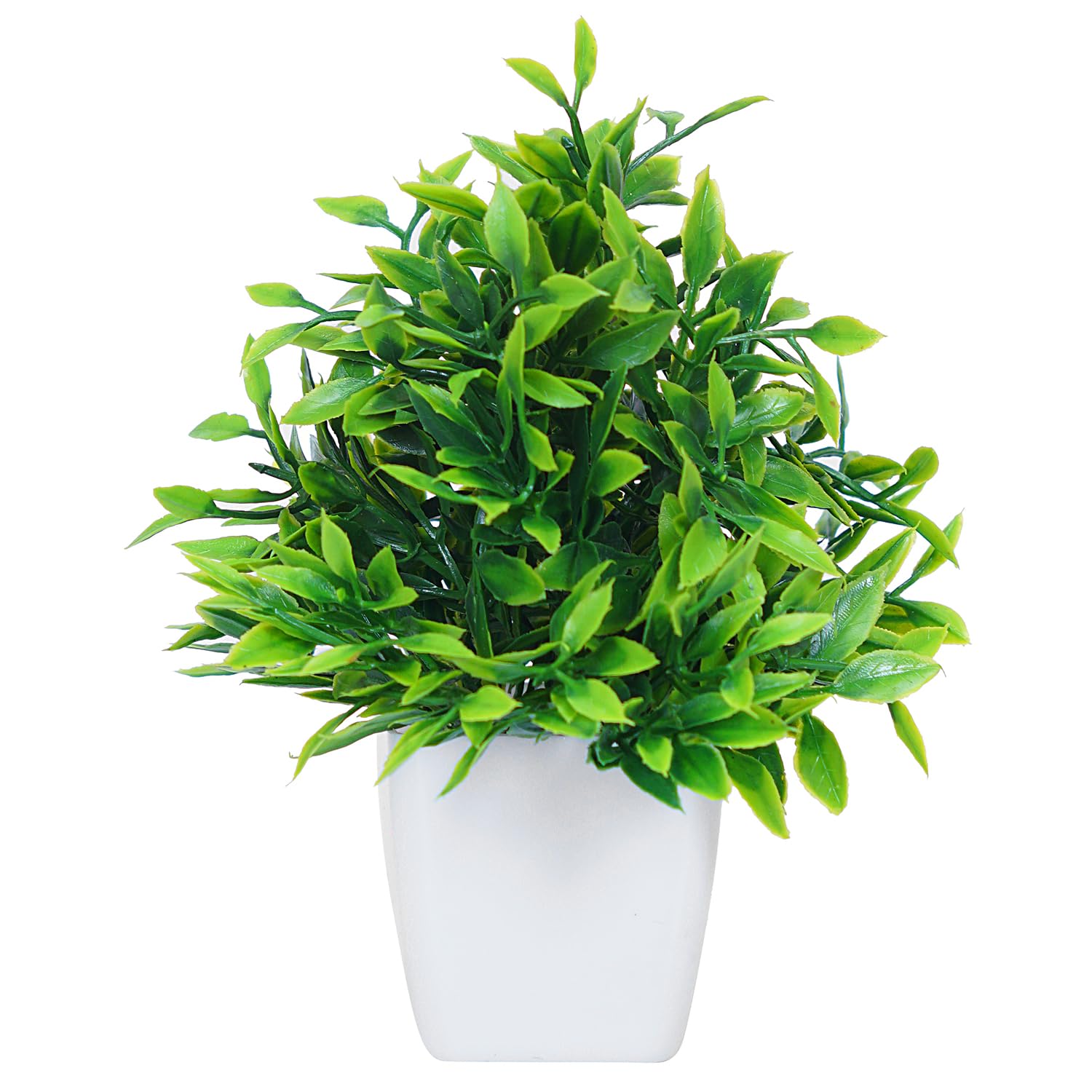 Dekorly Artificial Plants with Square Pot | Artificial Plants for Indoor Balcony Decor | Tabletop Desk Decoration | Fuax Plants for Home Office Decor (Multi-16) 2