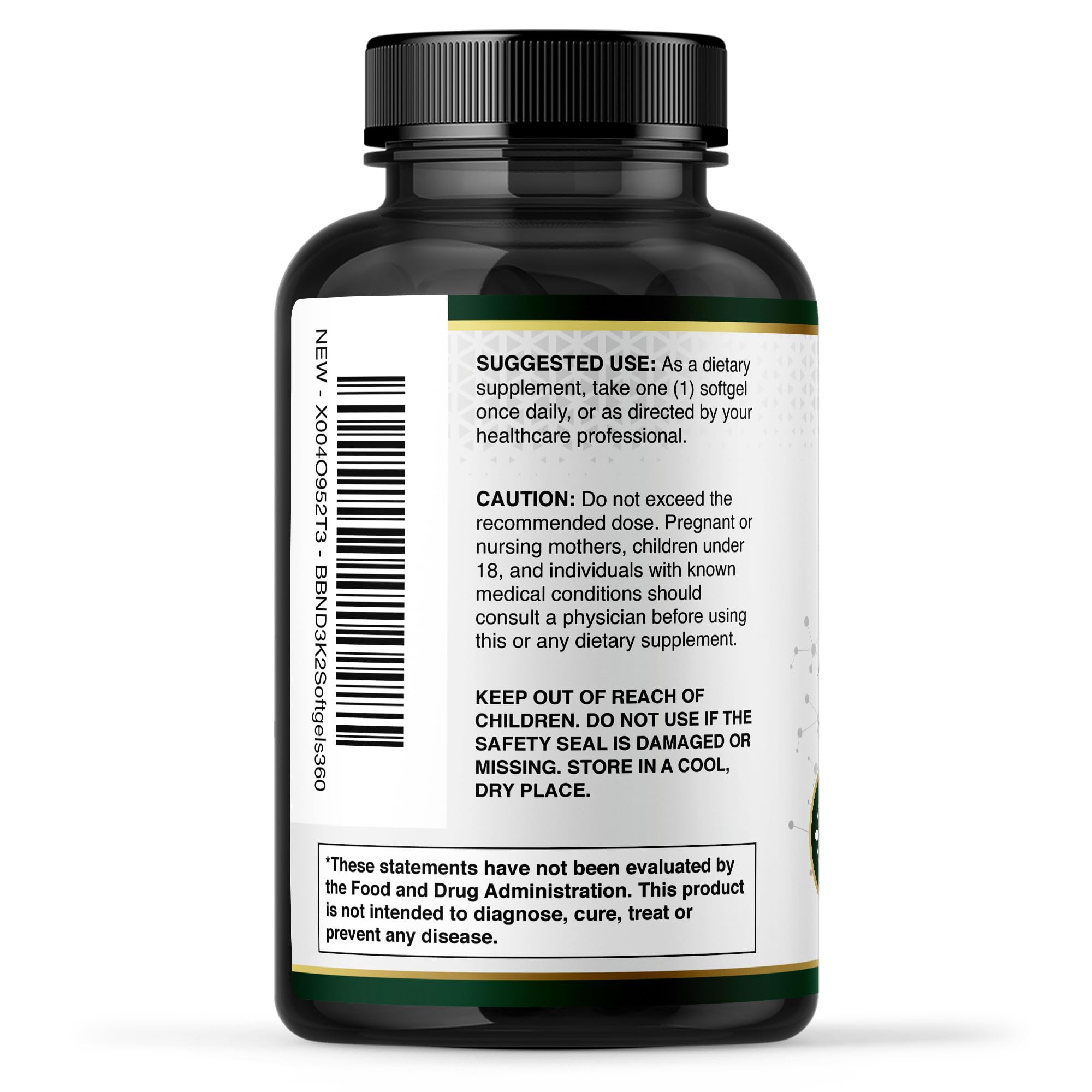 Built by Nature Vitamin D3 K2, 5000 IU + 100 mcg MK-7, 360 Softgels Extra Strength, High Absorption, Bone, Heart & Immune Support, Coconut MCT Oil, Non-GMO, 1 Year Supply — Amazon image 6