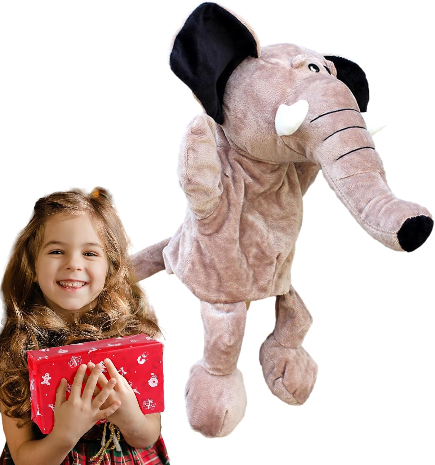 Cartoon Animal Hand Puppet – Soft Plush Ventriloquist Style Toy with Opening Mouth | Interactive Role Play Puppet for Parent Child Communication Education and Fun Games
