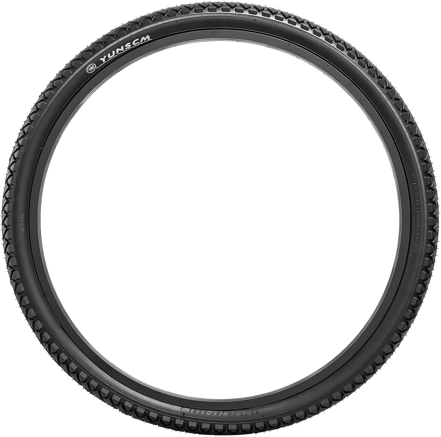 YUNSCM 2-PCS 26" Bike Tires 26x1.95/54-559 Compatible with 26 x 1.95 All-Terrain Directional Tread Bike Bicycle Tires (Y-1201)