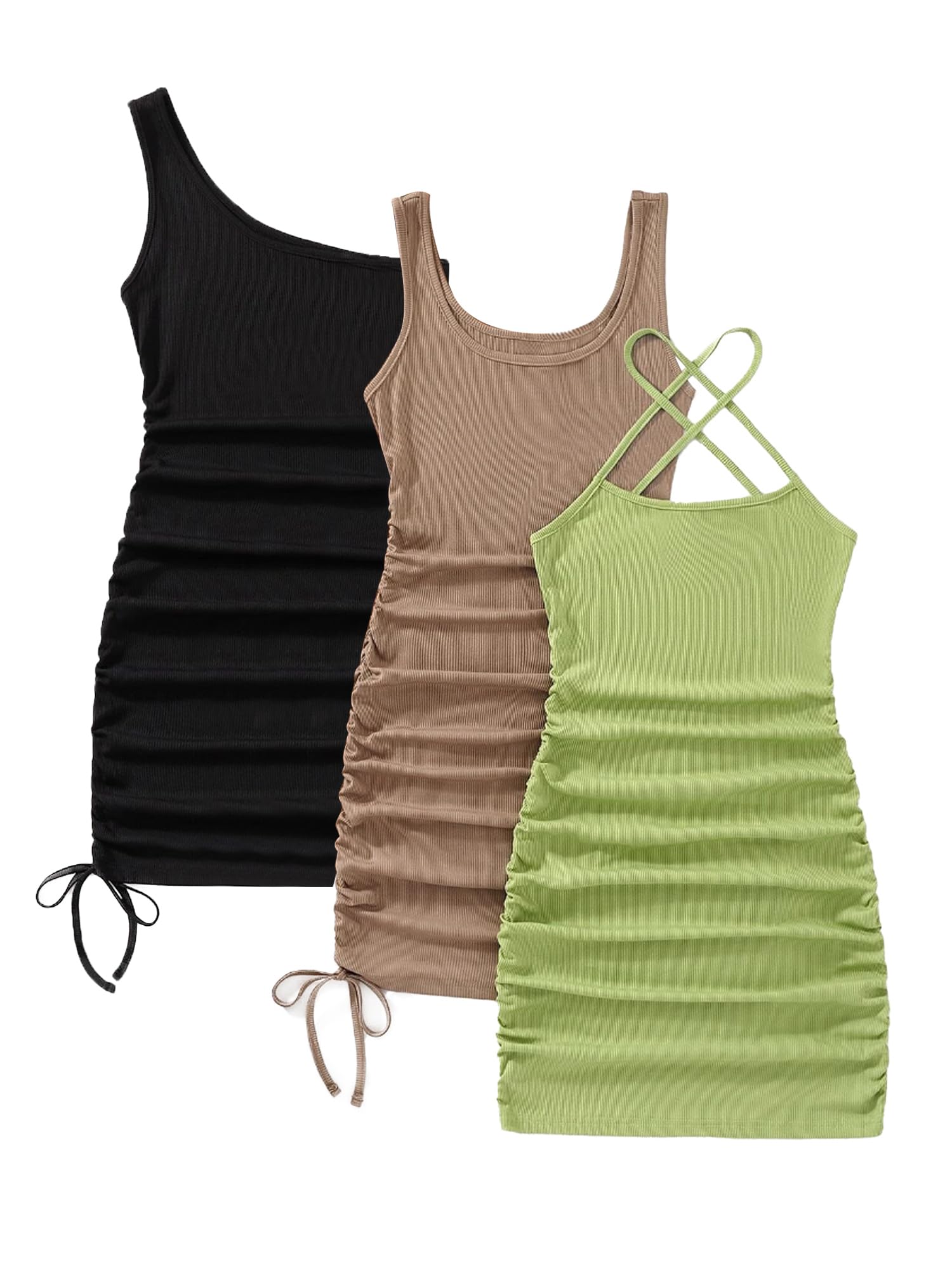 Breezy Lane 4 Pieces Short Dress for Women Sexy Club Bodycon Mini Party Dresses