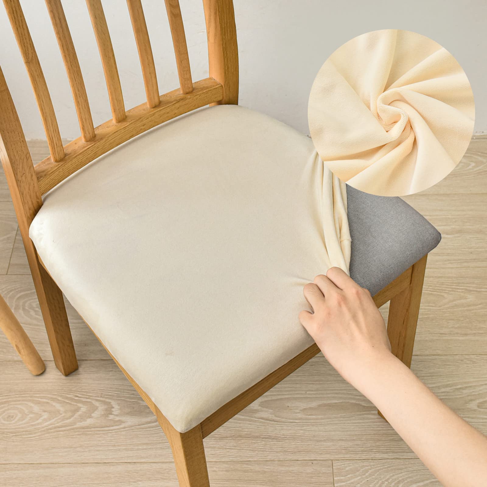 Lygooh Coprisedia XL In Pelle PU Impermeabile Per Sedie Da Pranzo Con Schienale Alto - Elasticizzato E Lavabile - 4