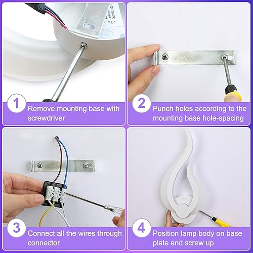 Miniatura 7 de Holulo Aplique de pared LED RGB para interiores, luz de pared moderna con control remoto, lámpara de pared con control remoto, control de