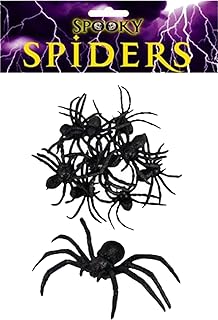 Fright Nite Halloween Spooky Creations 9pc Scary Spiders Halloween Fun A...