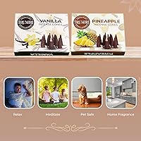 Vista 280 de TRUMIRI Incense Cones - Combo Pack of 20 Cone Incense - 10 Nag Champa + 10 Palo Santo - Insence Cones - Incense Cones Scented - Cone Incense Scents
