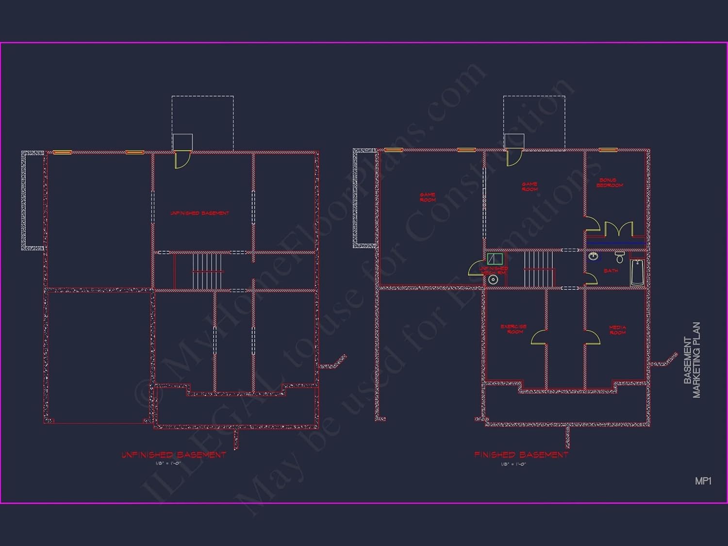 12-2613 House Plan - Modern Suburban House Plan: Spacious Floor Plan & CAD Designs