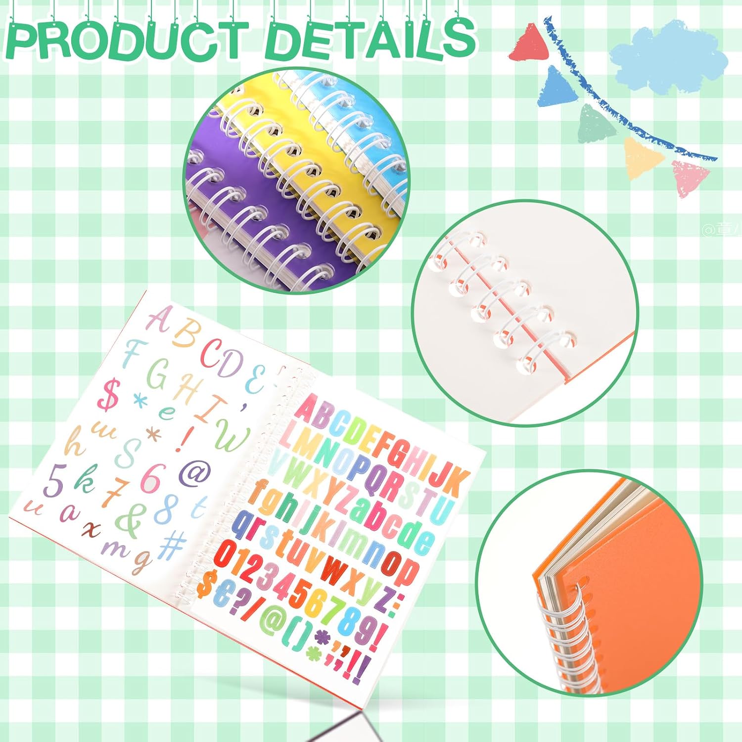 Sabary 11 Pcs Sticker Album for Collecting Stickers Reusable Blank Sticker Collecting Books with Plastic Spatulas and Tweezers A5 Size 8.3" x 5.8" Christmas Notepads Collection Labels Accessories