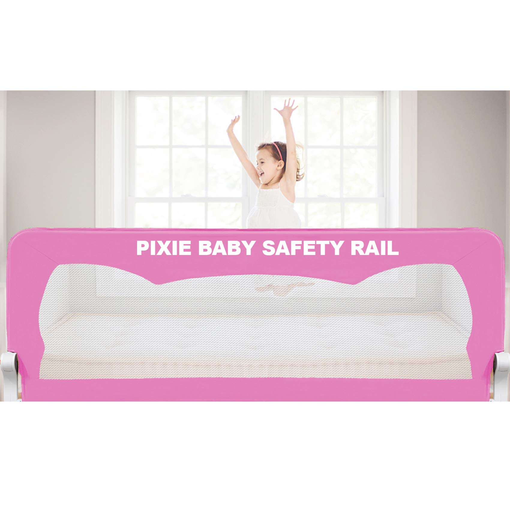 Pixie Baby safety bed rail, L180xW35xH42 cm, Pink