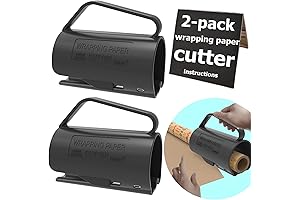 THMORT Roll Wrapping Paper Cutter (2-Pack), Effortless Holiday Gift Wrapping Solution