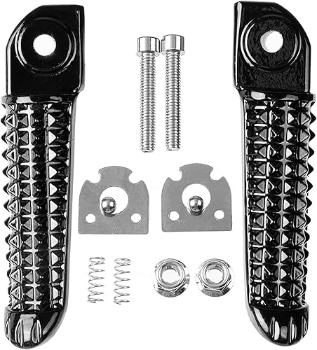 Miniatura 6 de Hdmt Yamaha Motos Reposapiés Trasero Estriberas Para Yamaha YZF R1 2002-2014 y Yamaha YZF R6 2003-2017 Negro