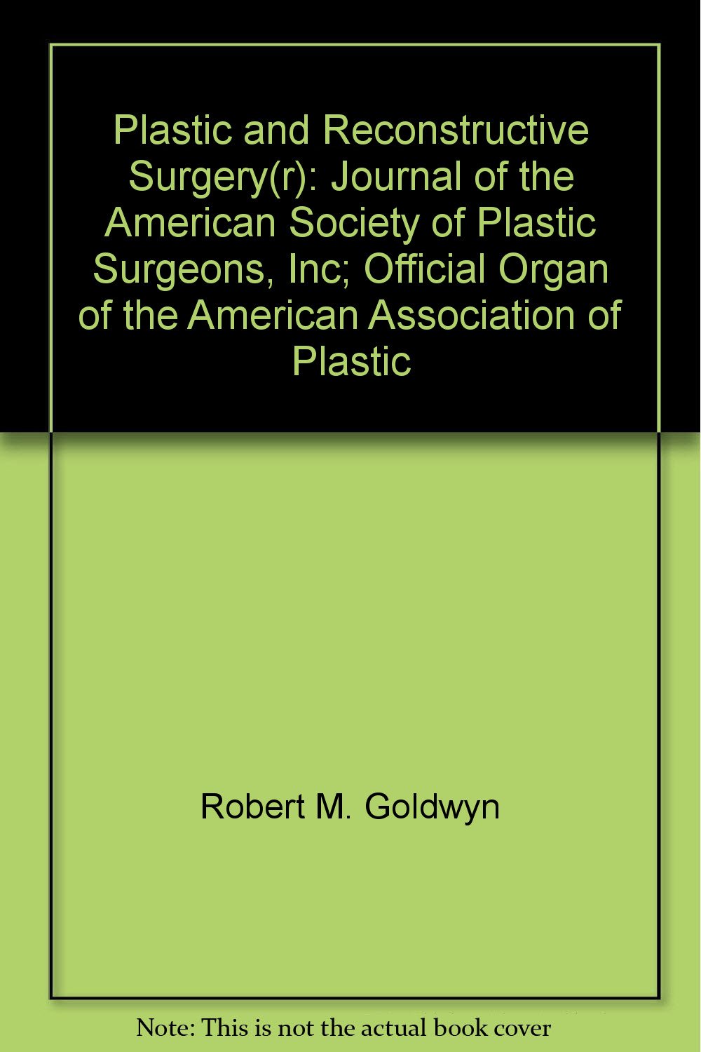 Plastic & Reconstruct Surgery Sj