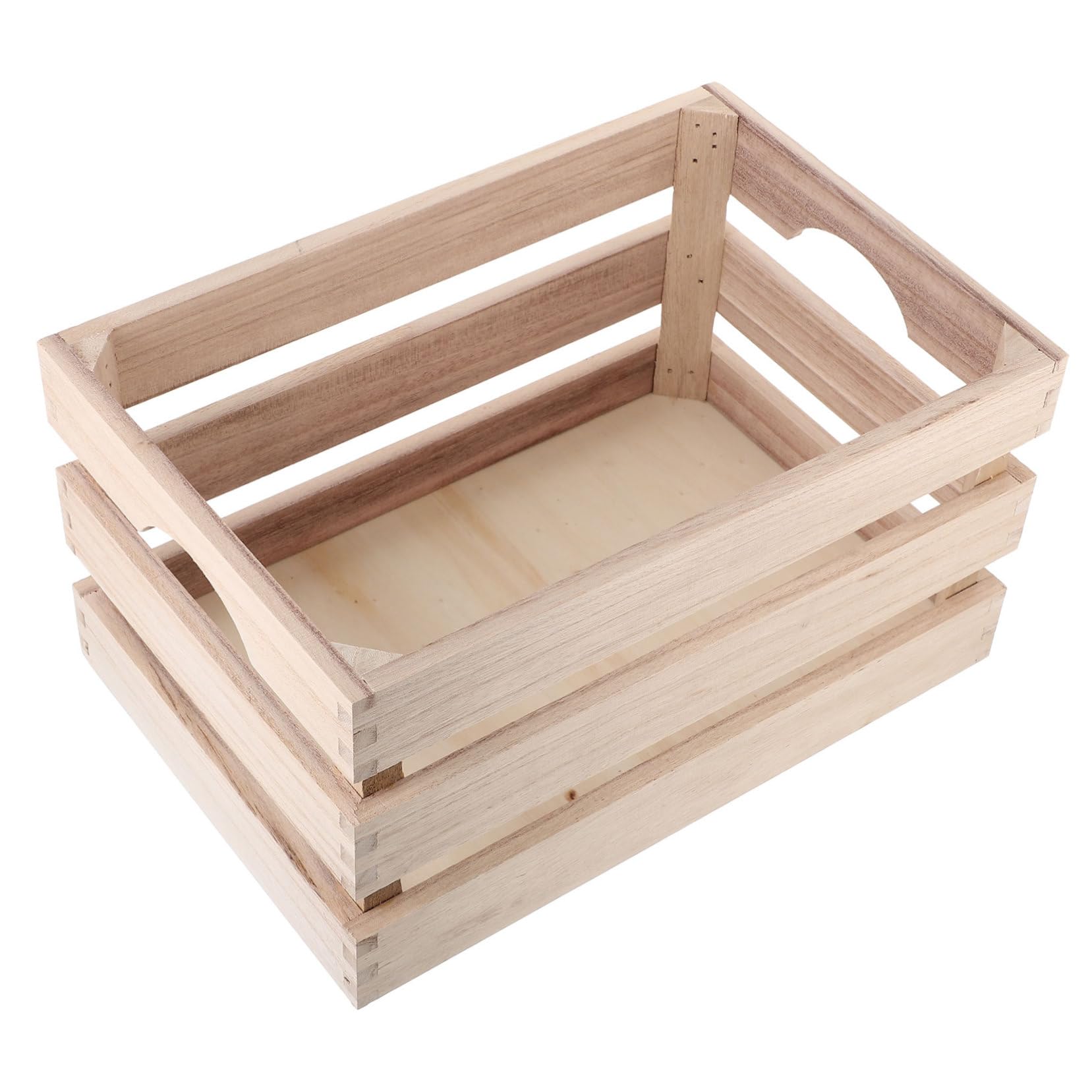 Caja Organizadora De Escritorio De Madera Rectangular Caja Multiusos Para Almacenamiento De Objetos Contenedor Portátil Para Oficina y Hogar Diseño Natural