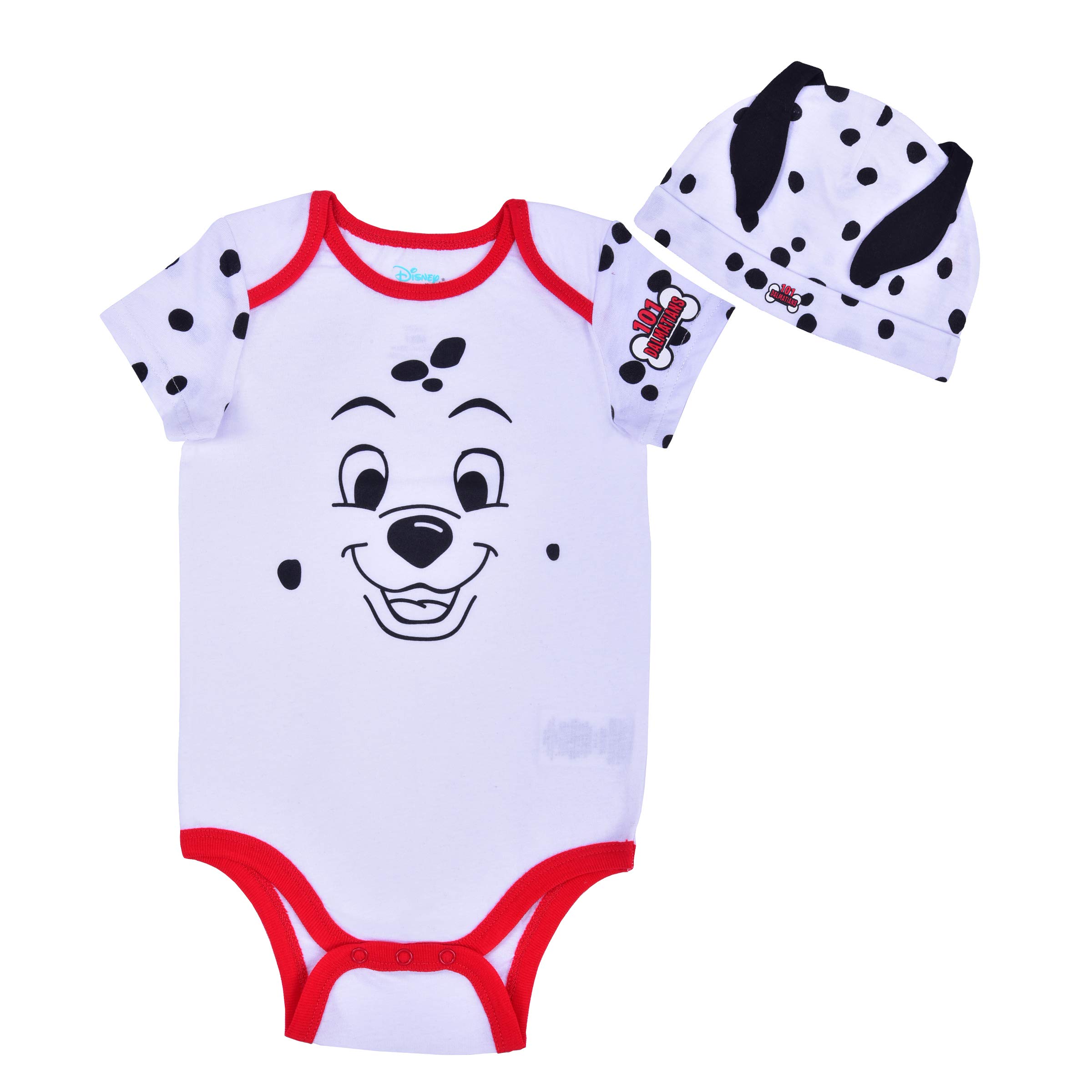 Disney 101 Dalmatians Boys’ Costume Bodysuit and Hat Set for Newborn and Infant – White